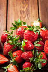 Fresh organic ripe strawberry