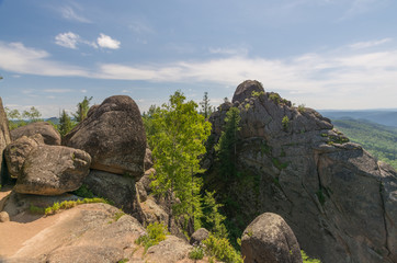 Скалы и горные вершины Сибири