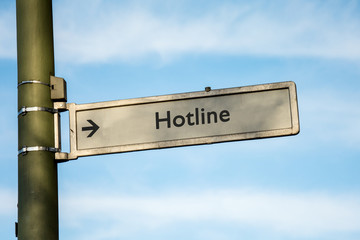 Fototapeta premium Schild 67 - Hotline