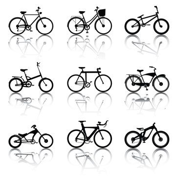 Bicycle silhouettes