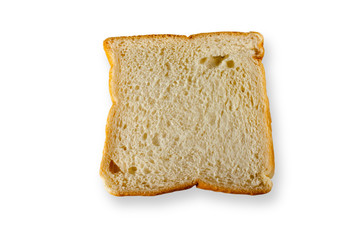 Bread slice isolated on white background