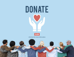 Donate Charity Give Help Offering Volunteer Concept