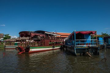 Fototapeta na wymiar Ride on Siem Reap River