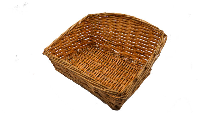 Ratan Basket On White Background