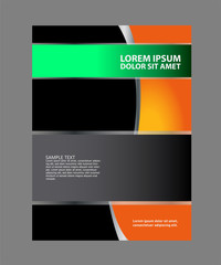 Naklejka premium Vector brochure, flyer, magazine cover & poster template 