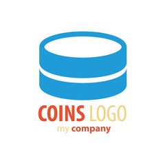 Logo Coins  blue color