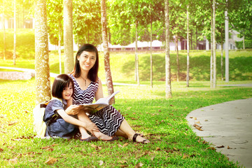 reading at park
