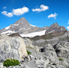 Views of the mountain Zinalrothorn in Pennine Alps, Switzerland