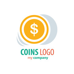 design Logo Coins yellow color