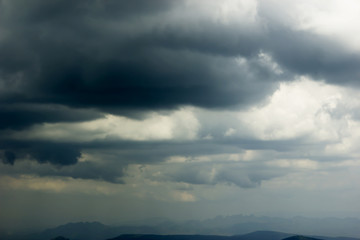 Background of storm clouds before a thunder storm.