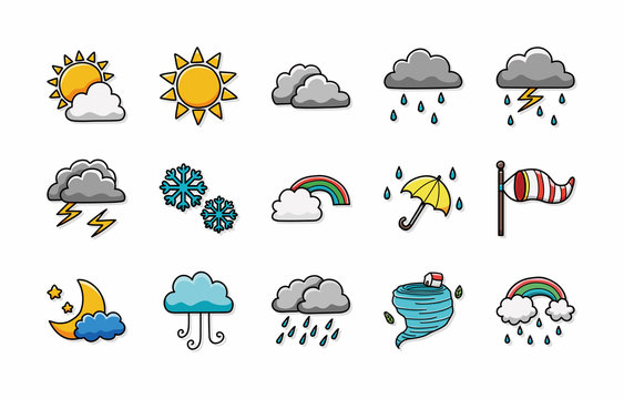 177 Best Weather Symbols Images Stock Photos Vectors Adobe Stock