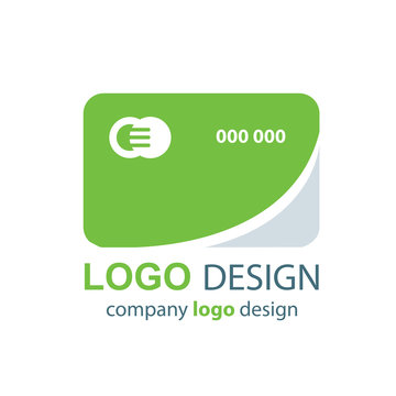 card logo  green design