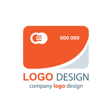 card logo orange design