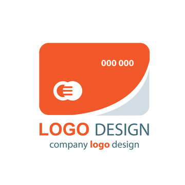 card logo design orange design