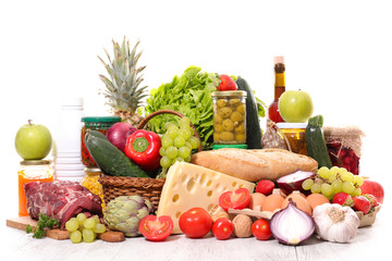 variety of organic food
