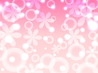 Obraz na płótnie Canvas floral and bubble pink blossom abstract background vector