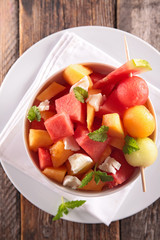 melon and watermelon salad