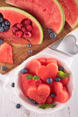 watermelon heart shape