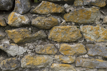 каменная кладка, каменная стена, стена замка, каменный фон, древние булыжники, концепция античности, концепция средневековья