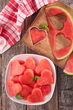 watermelon heart shape