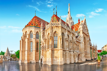 St. Matthias Church in Budapest. One of the main temple in Hunga