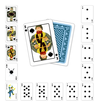 Playing cards spade King