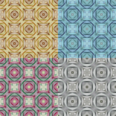 Set of four geometric pattern.