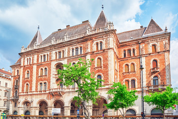 Fototapeta premium BUDAPEST, HANGARY-MAY 02, 2016 :Dreschler Palace-gorgeous buildi