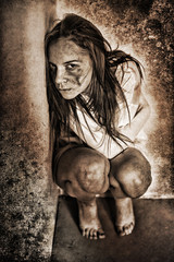 girl ghost crazy scream