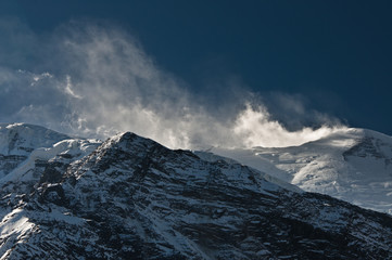 Fototapeta na wymiar Himalayas, Annapurna massif mountains, Nepal