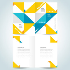 Business brochure design template booklet geometric abstract