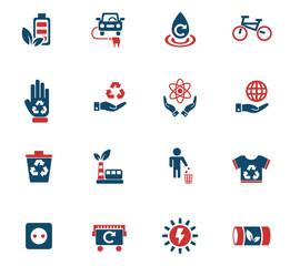 alternative energy icon set