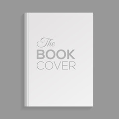 Mockup of blank white book cover. Realistic Textbook, booklet, notepad or notebook for your design and branding
