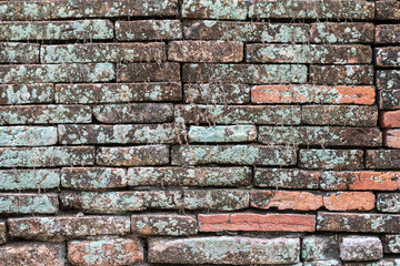 Orange brick wall. brick texture. brick pattern. Part of brick wall for background and design with copy space for text or image.