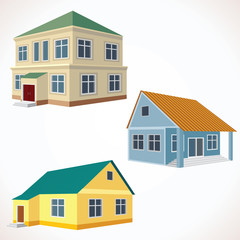 Set of 3D Vector Buildings.