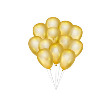 Balloons on transparent background. Vector illustration
