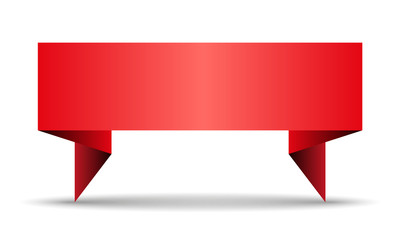 empty red paper stripe with shadows