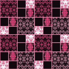 Patchwork seamless pattern lace ornament background