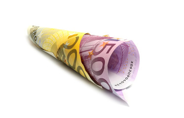 Euro money isolated on white