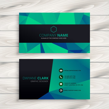 abstract shapes business card template