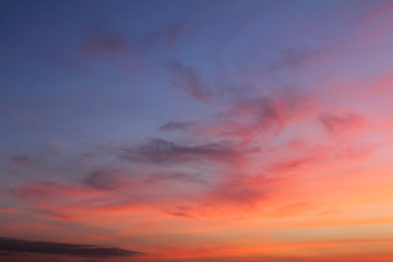 Natural background of the colorful sky and cloud, During the time sunrise and sunset