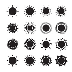 Sunburst sets of a black sun.
