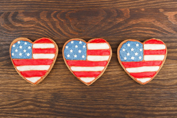 Obraz premium Cookies with American patriotic color