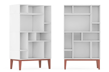 Modern Abstract Shelves. 3d Rendering