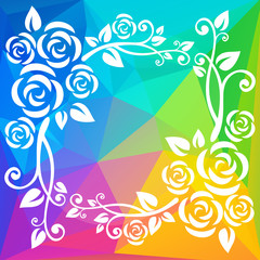 multicolored abstract border