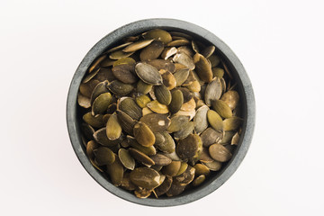 pumpkin seeds isolated on white background