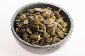 pumpkin seeds isolated on white background