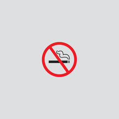 No smoking icon vector. No smoking logo. No smoking sign.