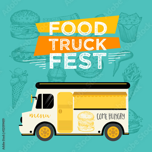 Food Truck Festival Menu Food Brochure Street Food Template