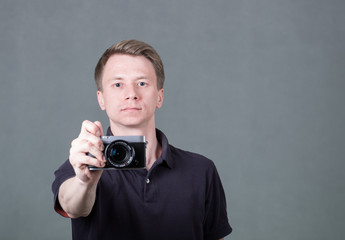 Fototapeta premium Guy with camera